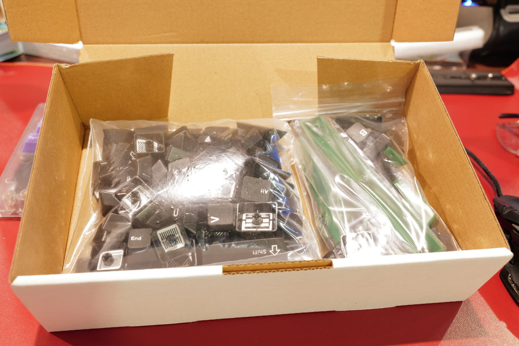 White on Black Keycaps Extensions Kit