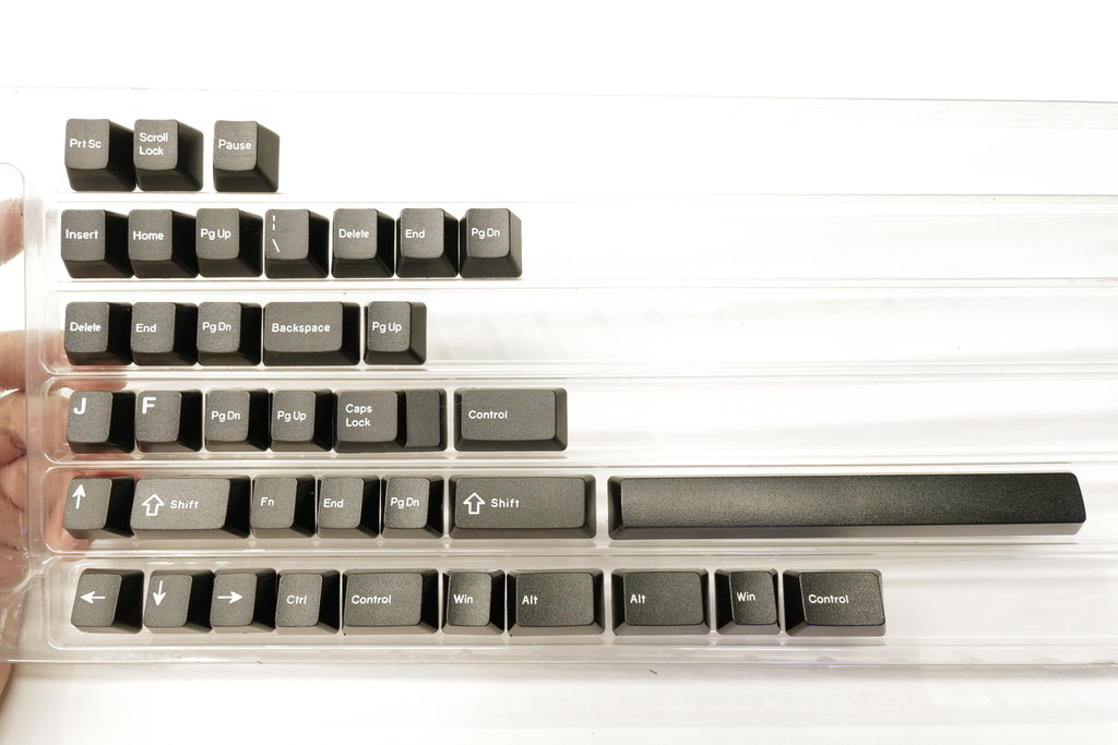 White on Black Keycaps Base Kit