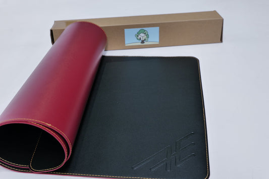 Leather Mat Black+Red